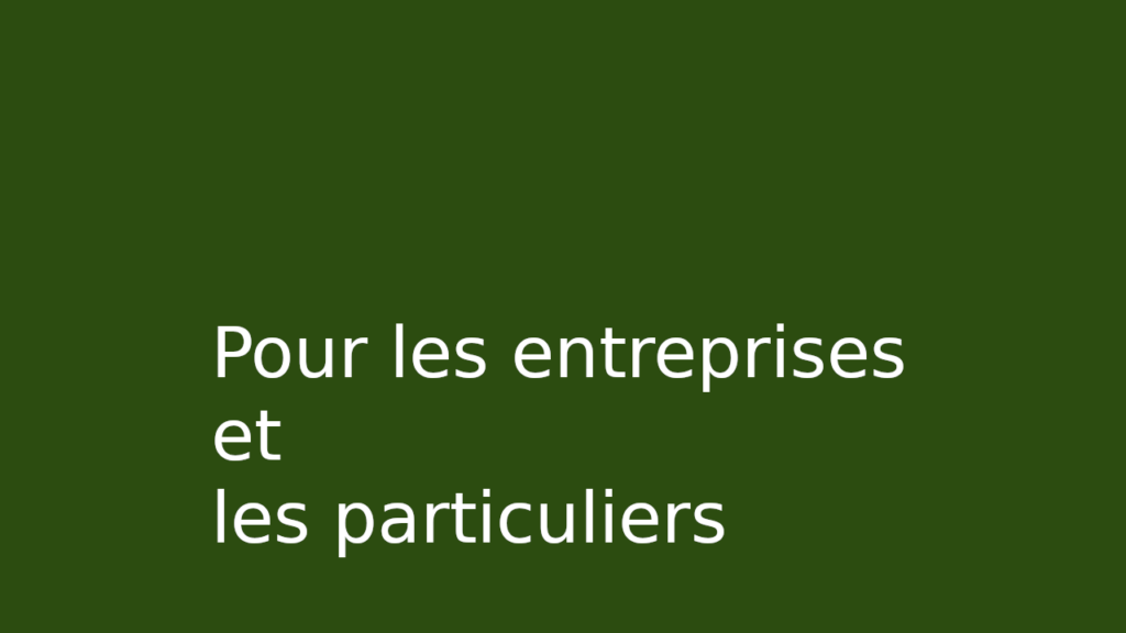 Pour les entreprises et les particuliers, les produits Nat&co